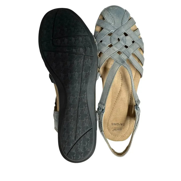 Earth Origins Belle Brielle Moroccan Blue Leather Sandals Size 9.5N - Picture 6 of 11